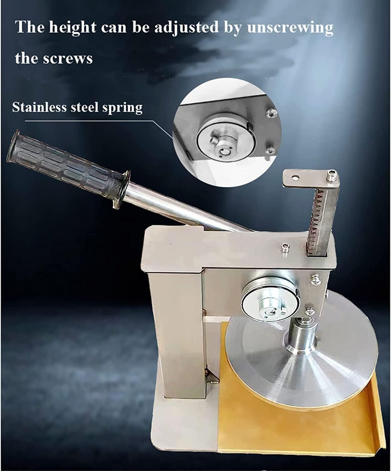 Dough sheeter Machine for Home, Manual Stainless Steel Dough Press, Pizza Dough Press, Pizza Forming Machine, with Labor-Saving Handle