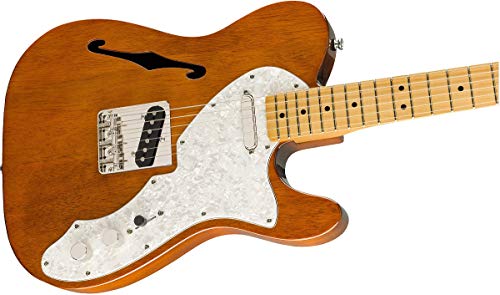 Squier Classic Vibe 70s Thinline Telecaster Electric Guitar, with 2-Year Warranty, Natural, Maple Fingerboard