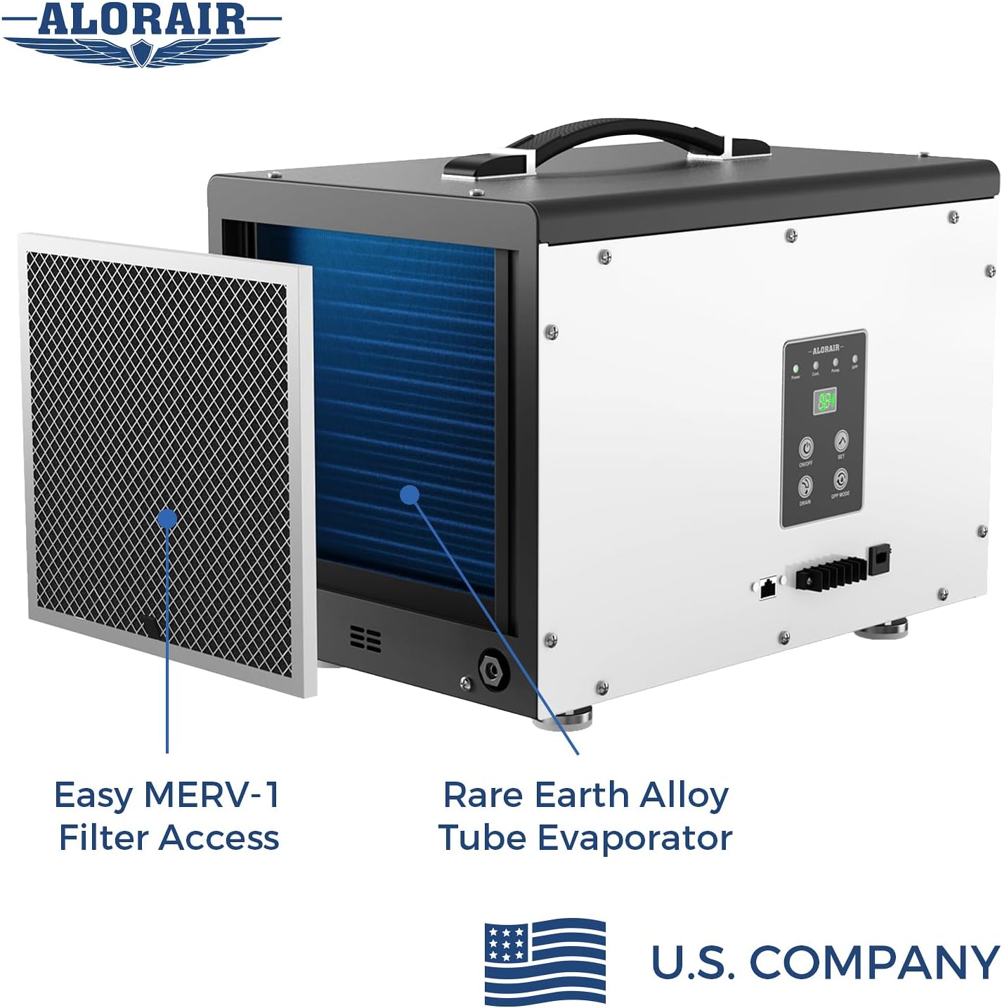 ALORAIR Crawl Space Dehumidifier, 120 PPD Energy Star Crawlspace Dehumidifiers with Drain Hose and Pump for Basement, Portable Compact Auto Defrost Under House Industry Commercial Dehumidifier