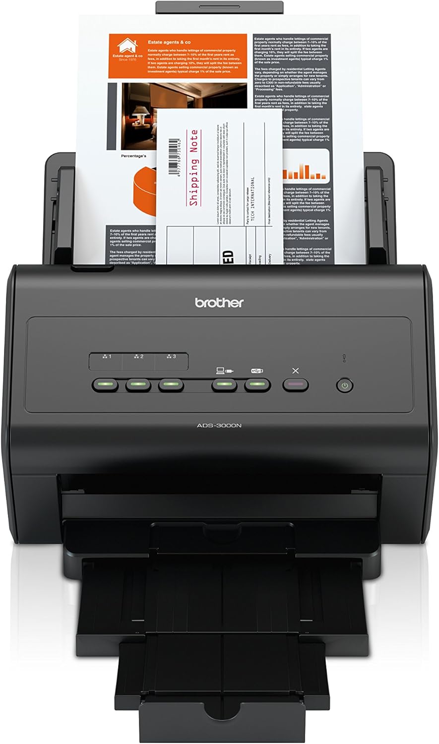 Brother ADS3000N High-Speed Network Document Scanner for Mid to Large Size Workgroups,Black
