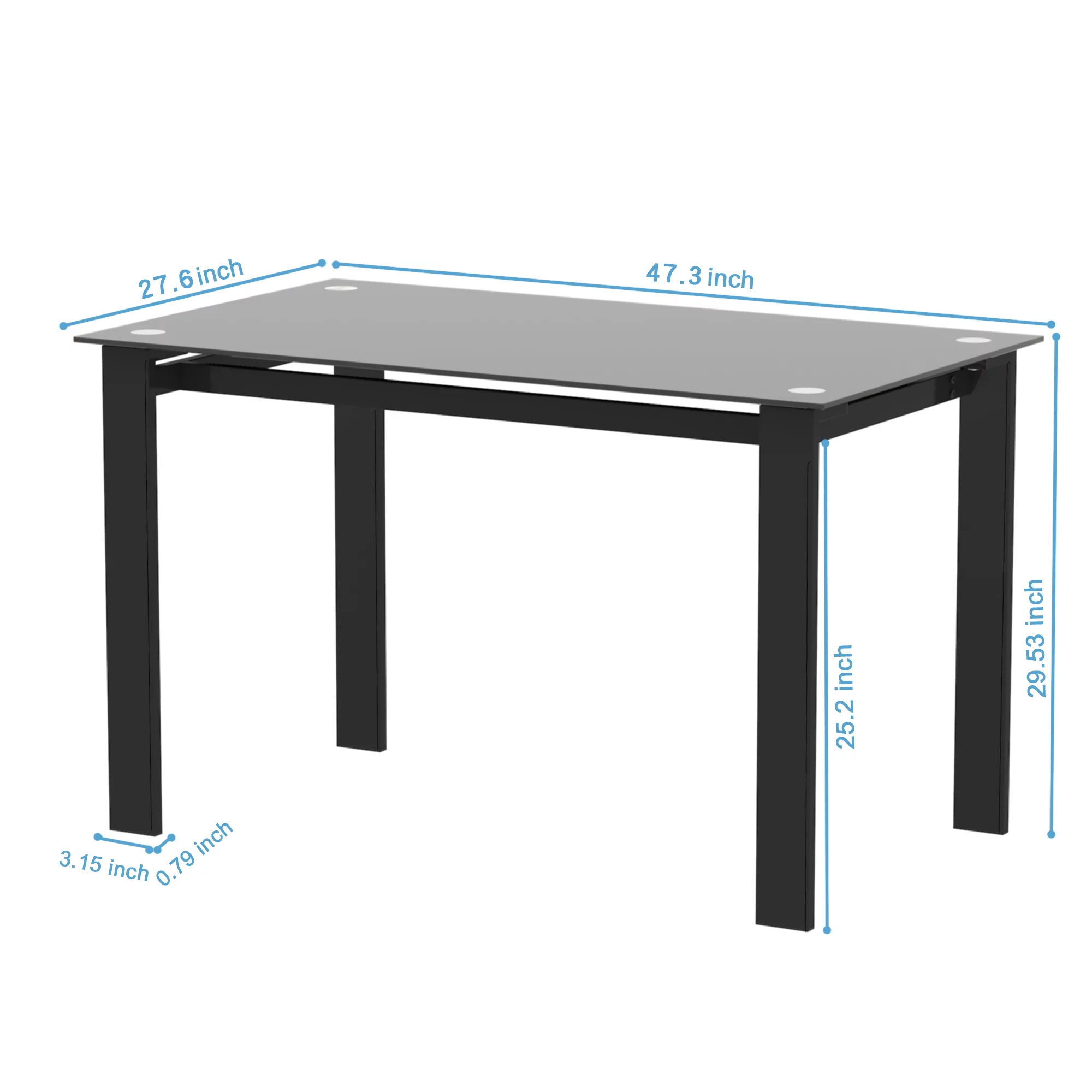 5 Piece Dining Table Set for 4,Kitchen Table and Chairs for 4, Dining Room Table Set with PU Leather Chairs,Small Dining Set for Small Spaces,Black