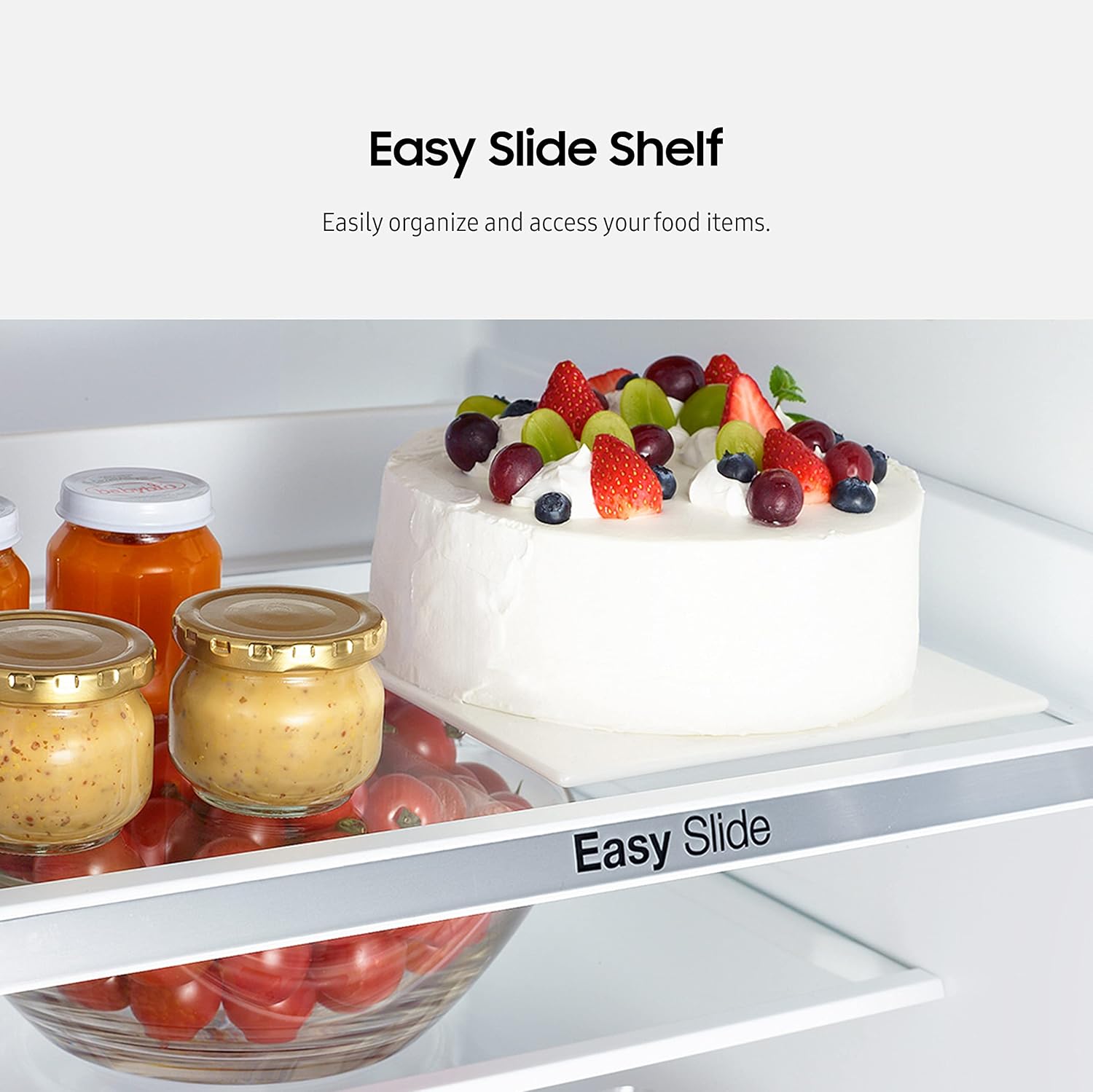 SAMSUNG 11.3 Cu Ft 24" Bottom Freezer Refrigerator, Slim Width for Small Spaces, Even Cooling, LED Lighting, Slide Shelf, RB10FSR4ESR/AA, Fingerprint Resistant Stainless Steel