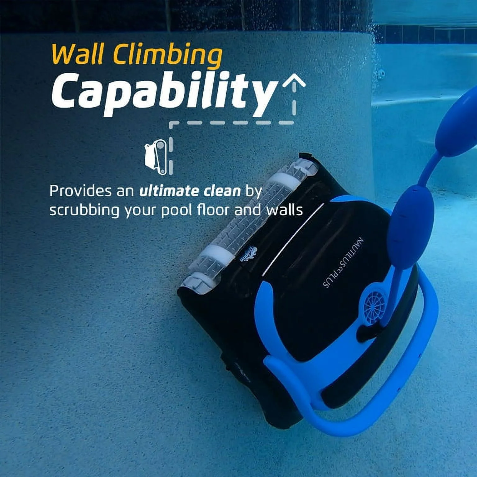 Dolphin Nautilus CC Plus Robotic Cleaner with Wi-Fi Ideal for In-Ground Swimming Pools up to 50 Feet Easy Access Top Load Filter with Fine Panels