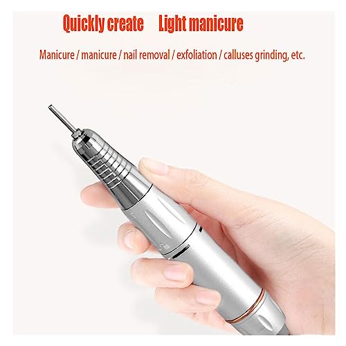 Nail Drill, 35000 RPM Electric Nail Drill Machine, Portable Pedicure Nail Polisher, Grinding Device Nail Tool Professional Nail Tools (Bianco A)