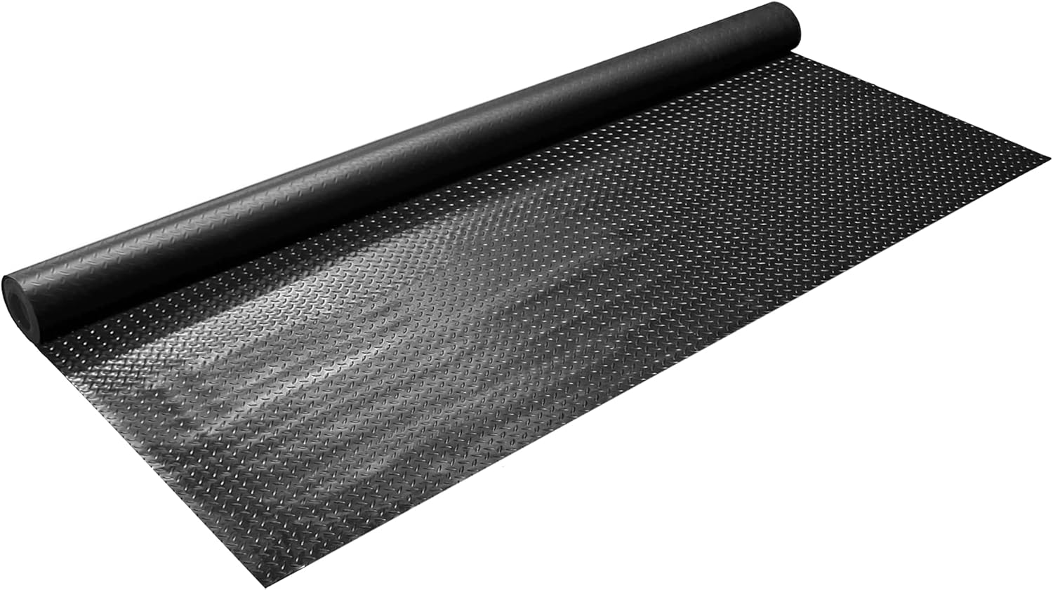 Flooring Inc's 1.6mm Nitro Garage Floor Mat, Truck & Car Garage Mat, Flexible Vinyl Garage Flooring for Stronger & Safer Garage, Workshop or Trailer, Diamond Pattern, 7.5' x 20', Midnight Black