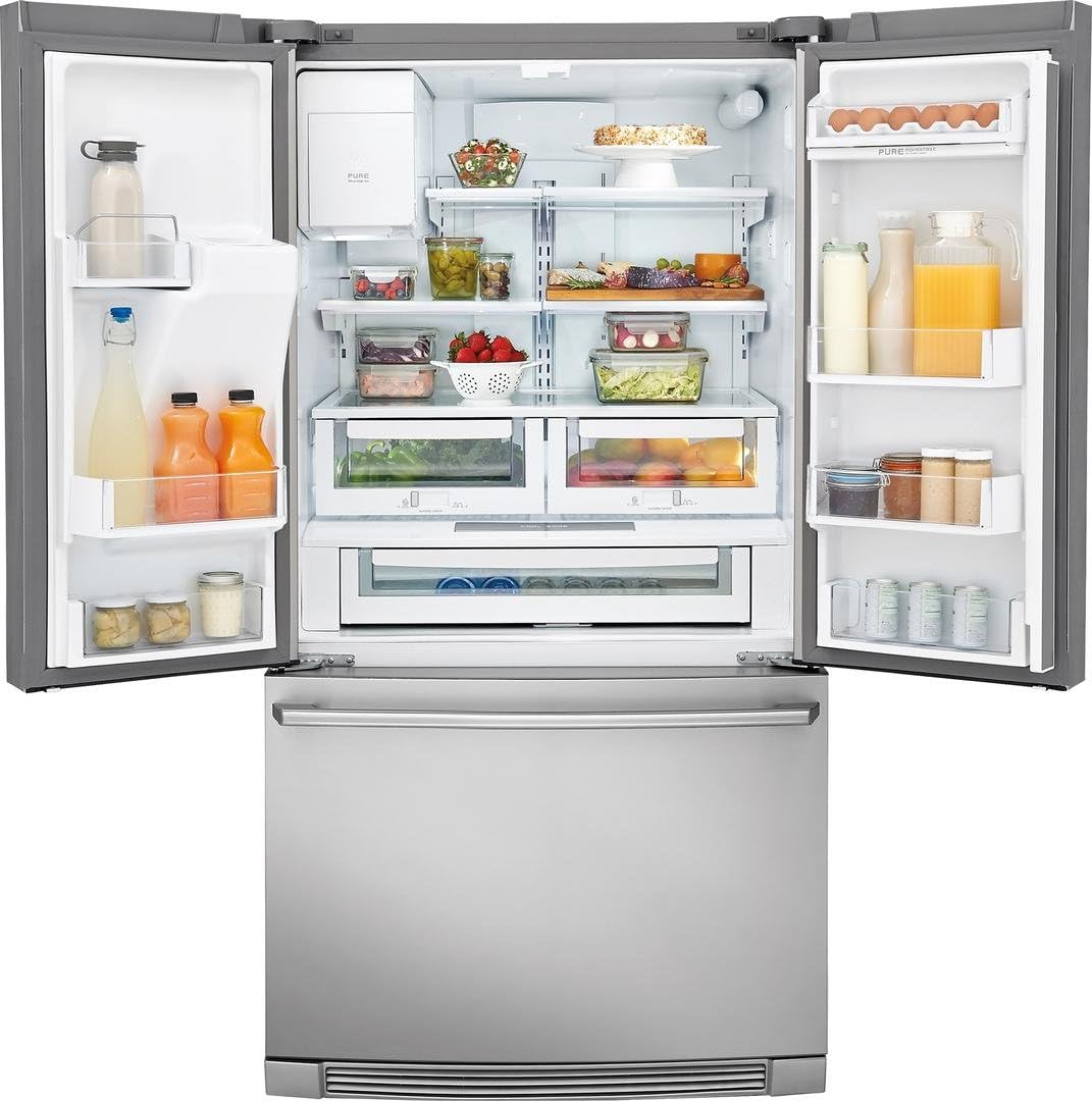 Electrolux EI23BC37SS 36" Built In Counter Depth French Door Refrigerator with 21.64 cu. ft. Total Capacity, 4 Glass Shelves, 5.36 cu. ft. Freezer Capacity, in Stainless Steel