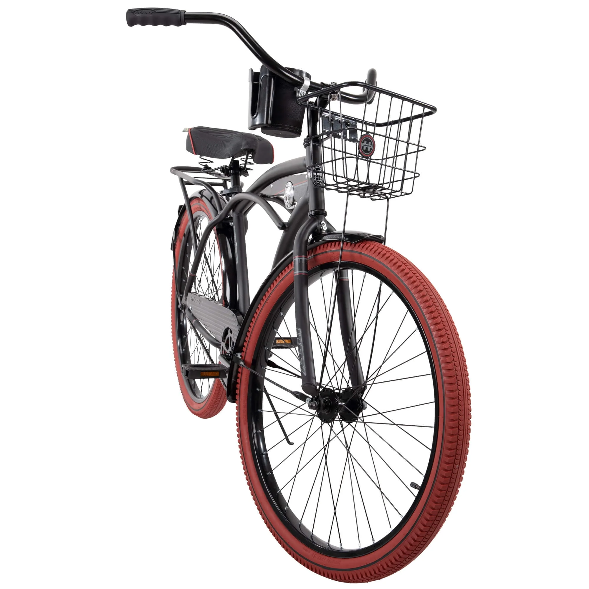 Huffy 26 Inch Nel Lusso Men's Cruiser Bike, Matte Black