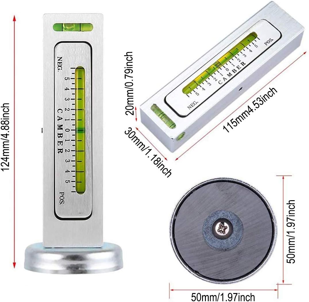 KAKO Adjustable Magnetic Gauge Tool,Camber Castor Strut Wheel Alignment Tool for Car/Truck Camber/Castor Strut Wheel Alignment and Tire Repair