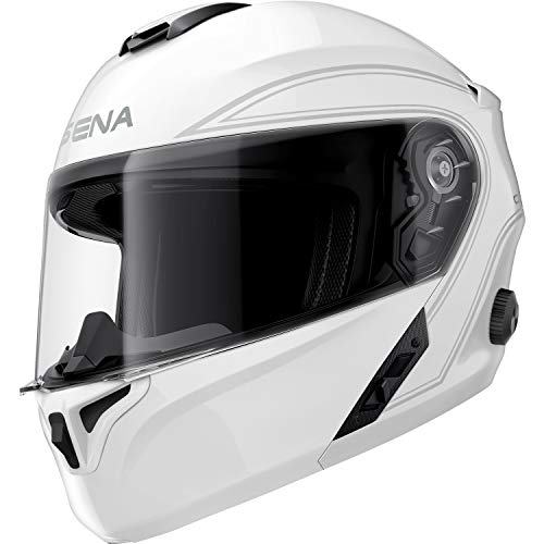 Sena Outrush R Bluetooth Modular Motorcycle Helmet with Intercom System (Matte Black, XL)