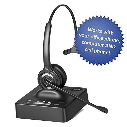 Leitner SmartSet 370 3-in-1 Bluetooth Wireless Office Headset - Works with Your