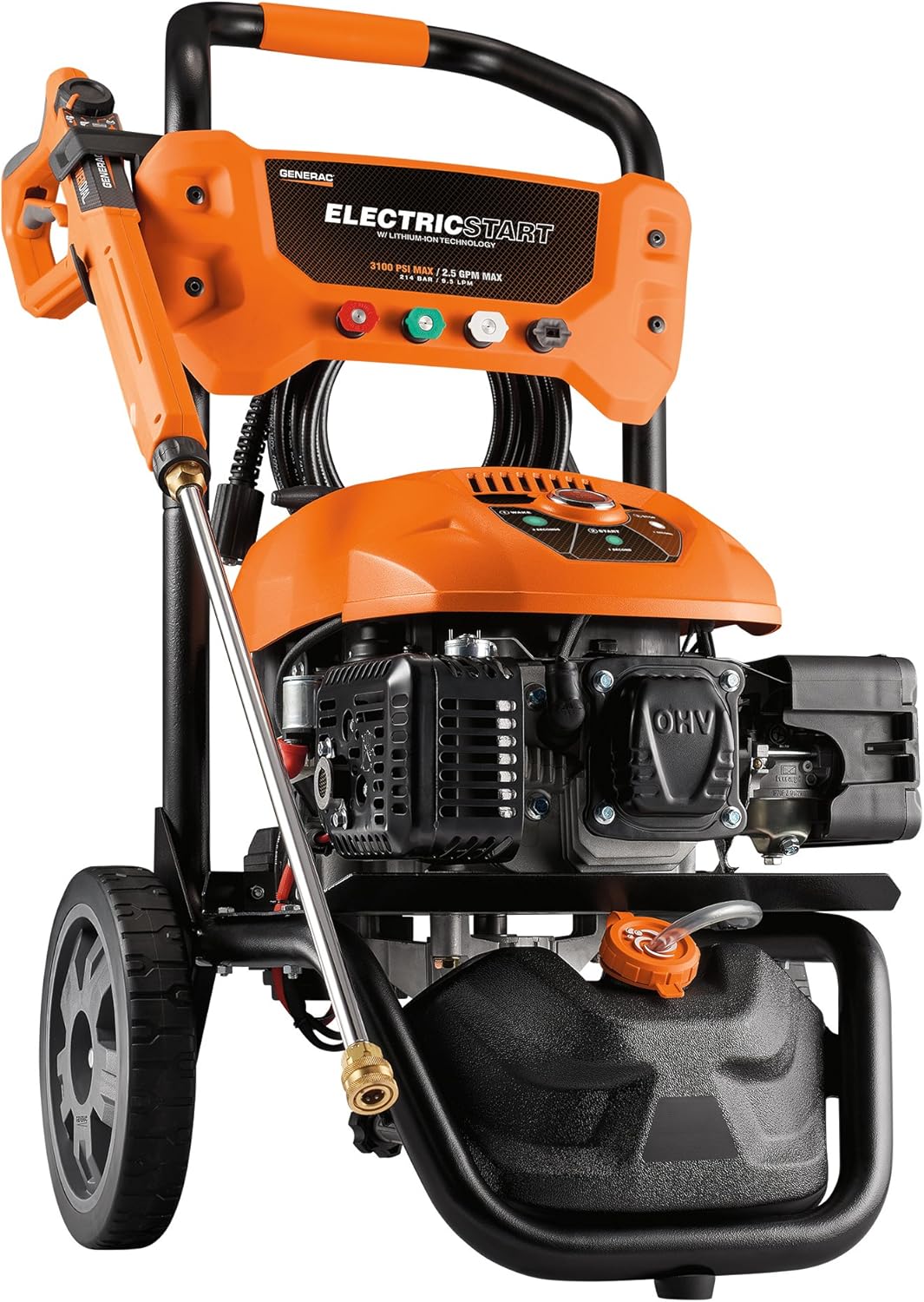 Generac OneWash 3,100 PSI 70191 Pressure Washer, Black, Orange