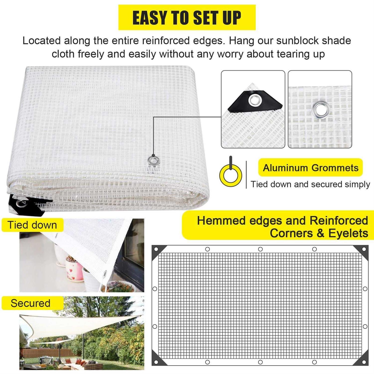 Clear Greenhouse Heavy Duty Tarp 14 Mil Clear Waterproof Cover,UV Resistant Poly Tarp with Grommets Superior Strength,for Gardening - Shop Hardware Tools Online Store