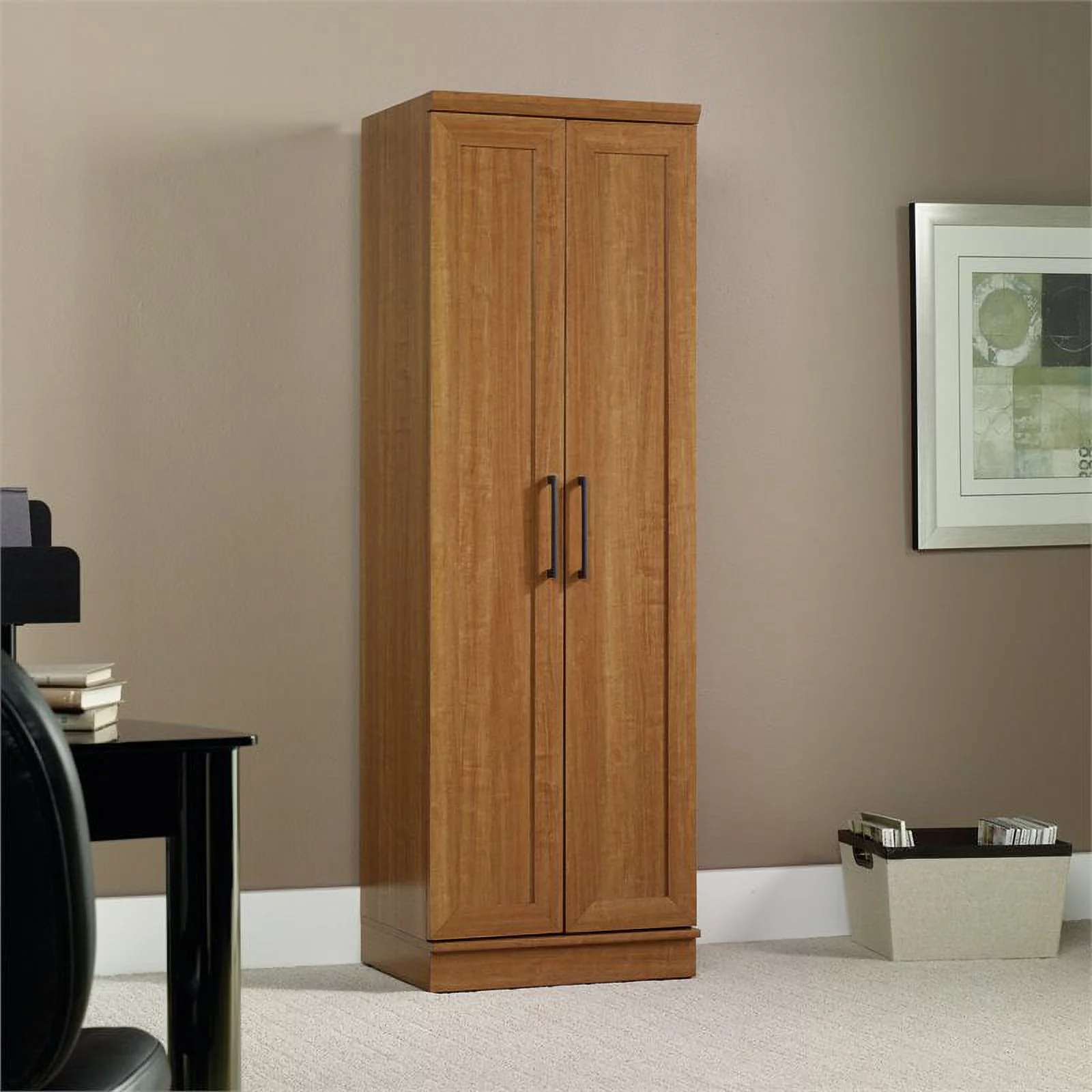 Sauder HomePlus 2-Door Storage Cabinet, Sienna Oak Finish