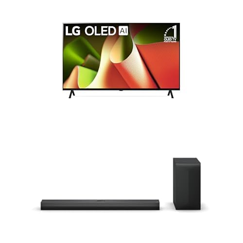 LG 55-Inch Class OLED B4 Series Smart TV 4K Processor Flat Screen with Magic Remote AI-Powered with Alexa Built-in (OLED55B4PUA, 2024)
