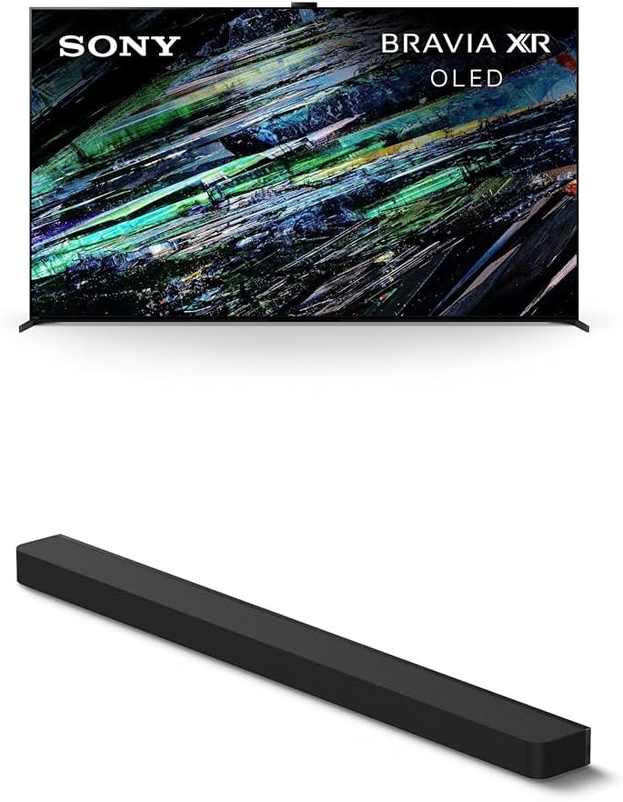 Sony QD-OLED 77 inch BRAVIA XR A95L Series 4K Ultra HD TV: Smart Google TV with Dolby Vision HDR and Exclusive Gaming Features for The Playstation® 5 XR77A95L BRAVIA Theater Bar 9 Sound Bar