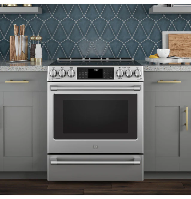 Cafe Electric Range, Electric, 30, 5.6 cu. ft. Stainless Steel - CCHS985SELSS