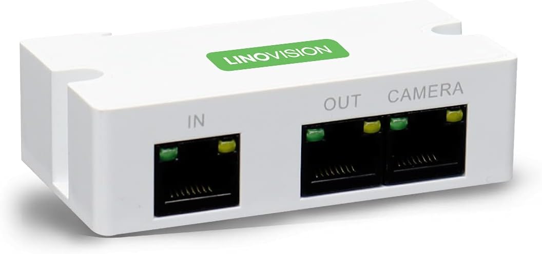 LINOVISION Mini Passive 2 Port POE Extender IEEE 802.3af/at POE Repeater Up to 1000ft Power Over Ethernet Over Cat5/6 Cable, POE Splitter to 2 POE Devices Like IP Cameras, IP Phone, Wireless AP