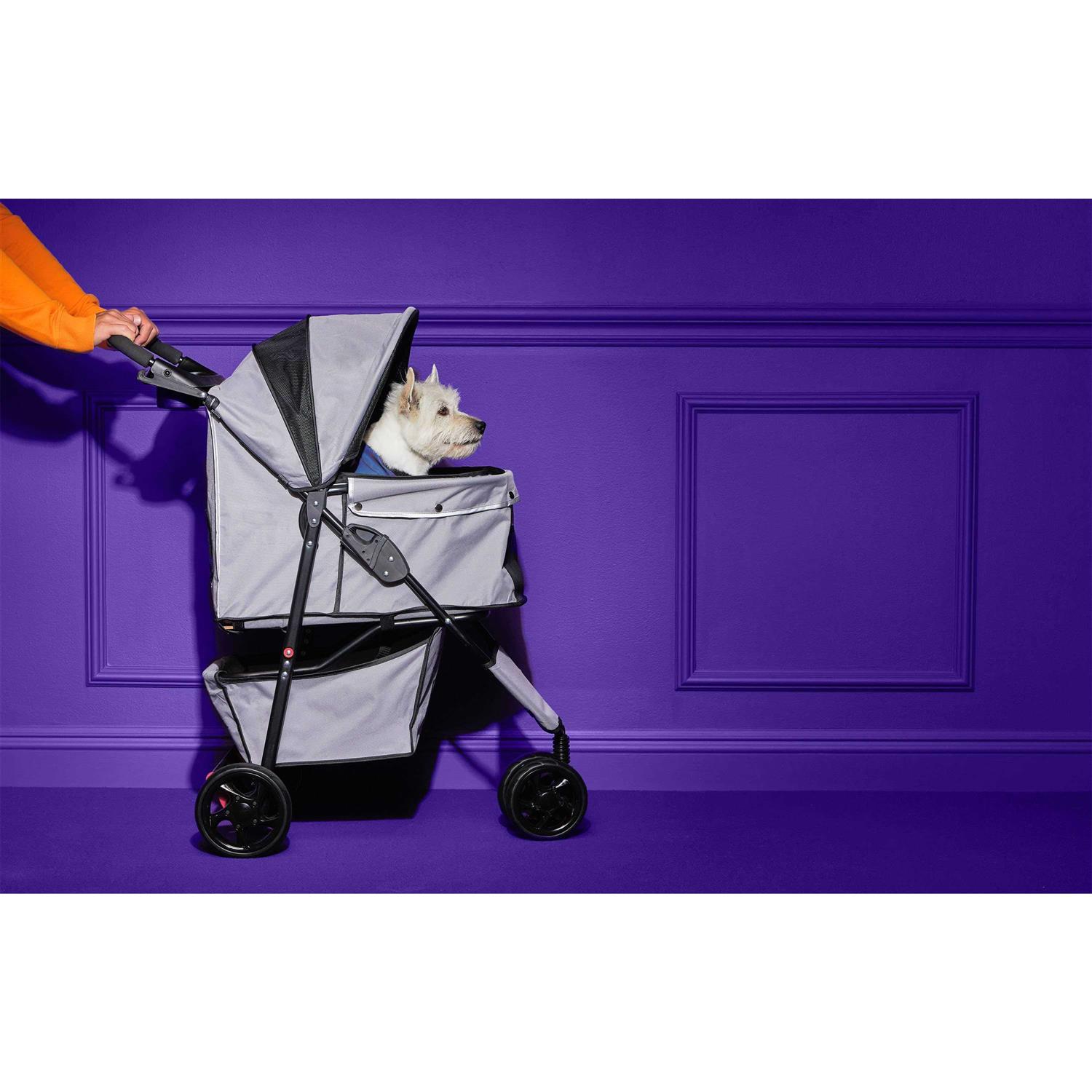 EveryYay Places to Go Reflective Gray Pet Stroller - Pet Supplies online store