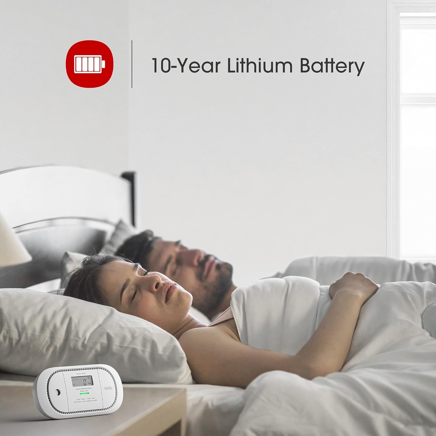 X-Sense Wireless Interconnected Carbon Monoxide Detector, Replaceable Battery Powered CO Alarm with Digital Display and Peak Value Memory, XC01-WR, Pack of 2