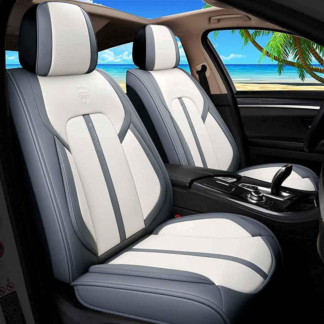 OSO Comfortable Leather Auto Car Seat Covers 5 Seats Full Set Universal Fit(Red & Black)