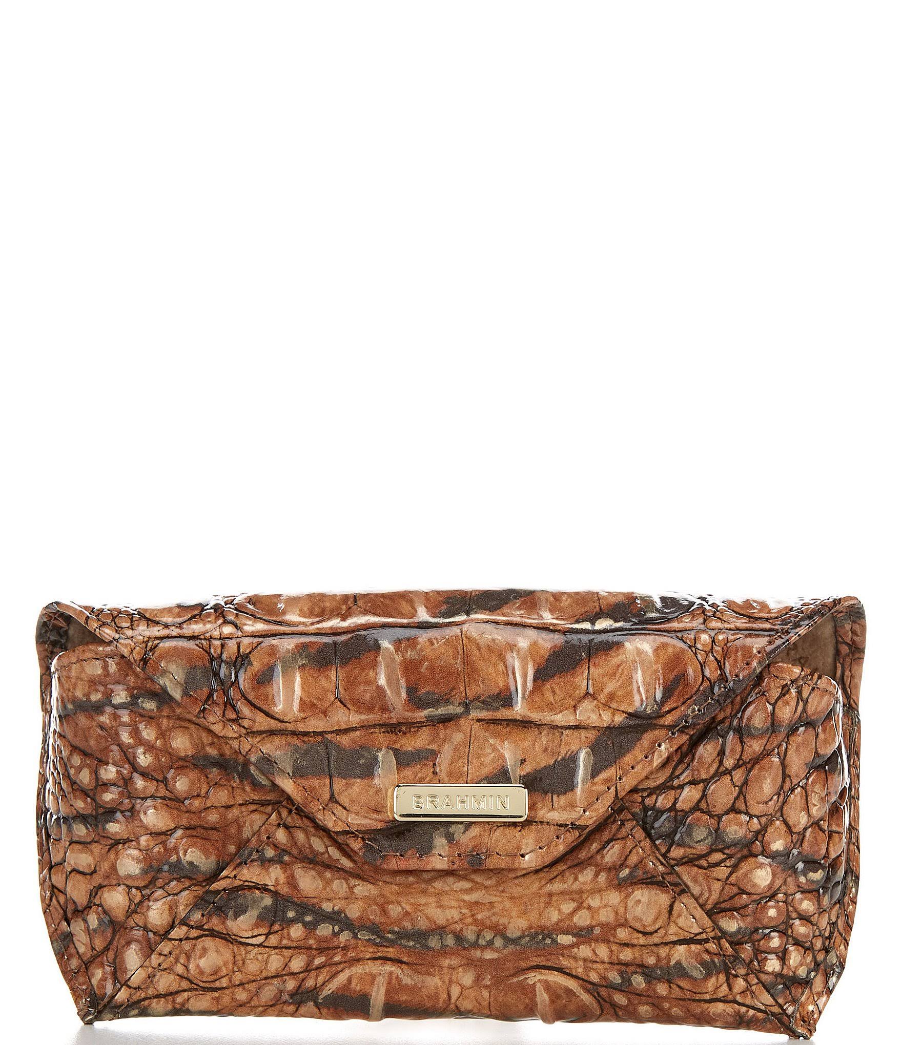 Brahmin Melbourne Collection Crocodile Embossed Eyeglass Case - Feline
