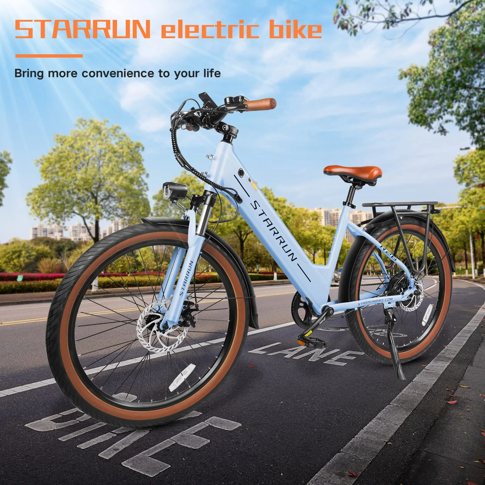 Electric Bikes for Adults,500W E Bike, 48V 12Ah 7 Speed 26''X2.4 Tire Electric Bicycles for Adult