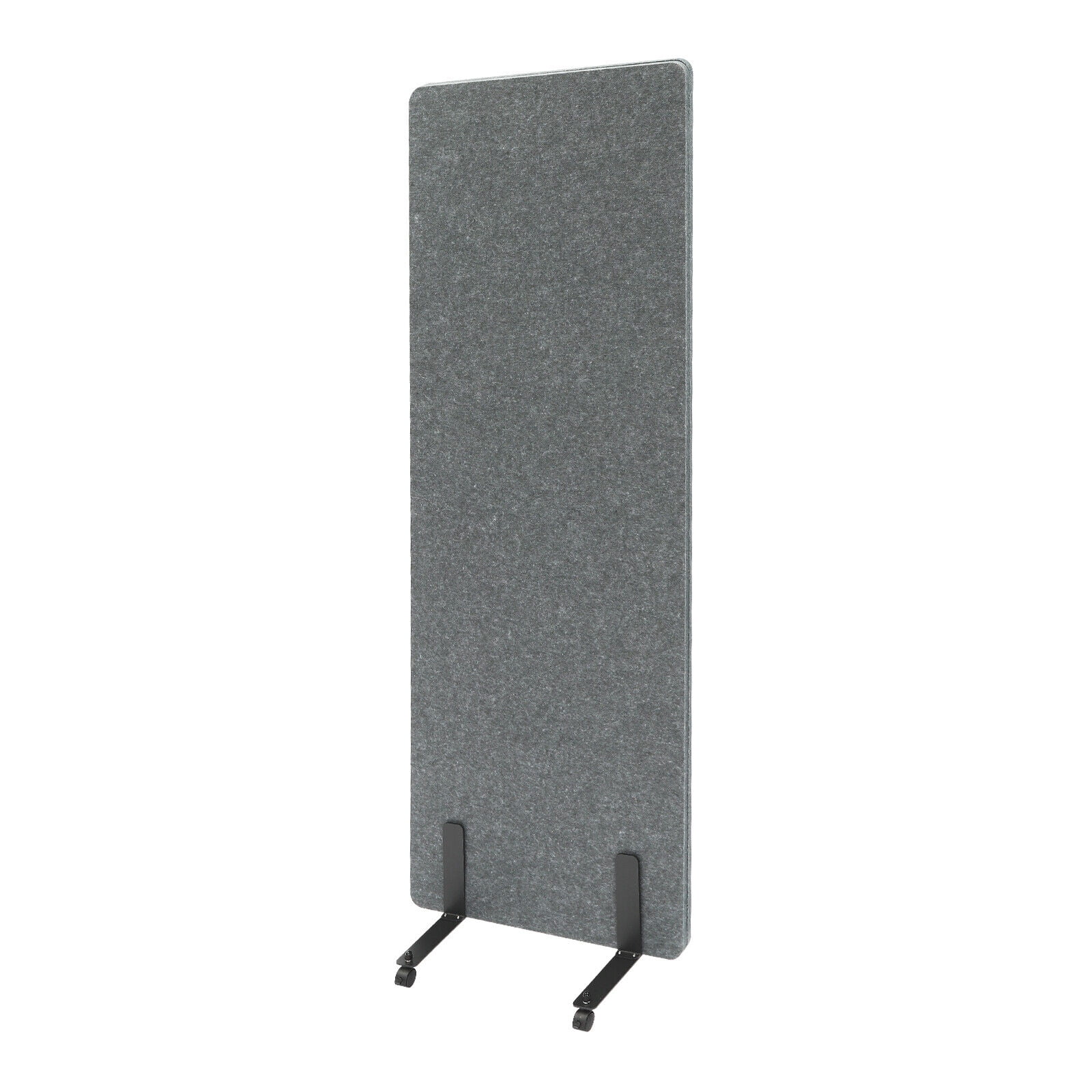 Miumaeov Freestanding Office Partition Noise Reducing Acoustic Room Wall Divider Privacy Screen with Lockable Wheels Temporary Room Separator W24" X H66