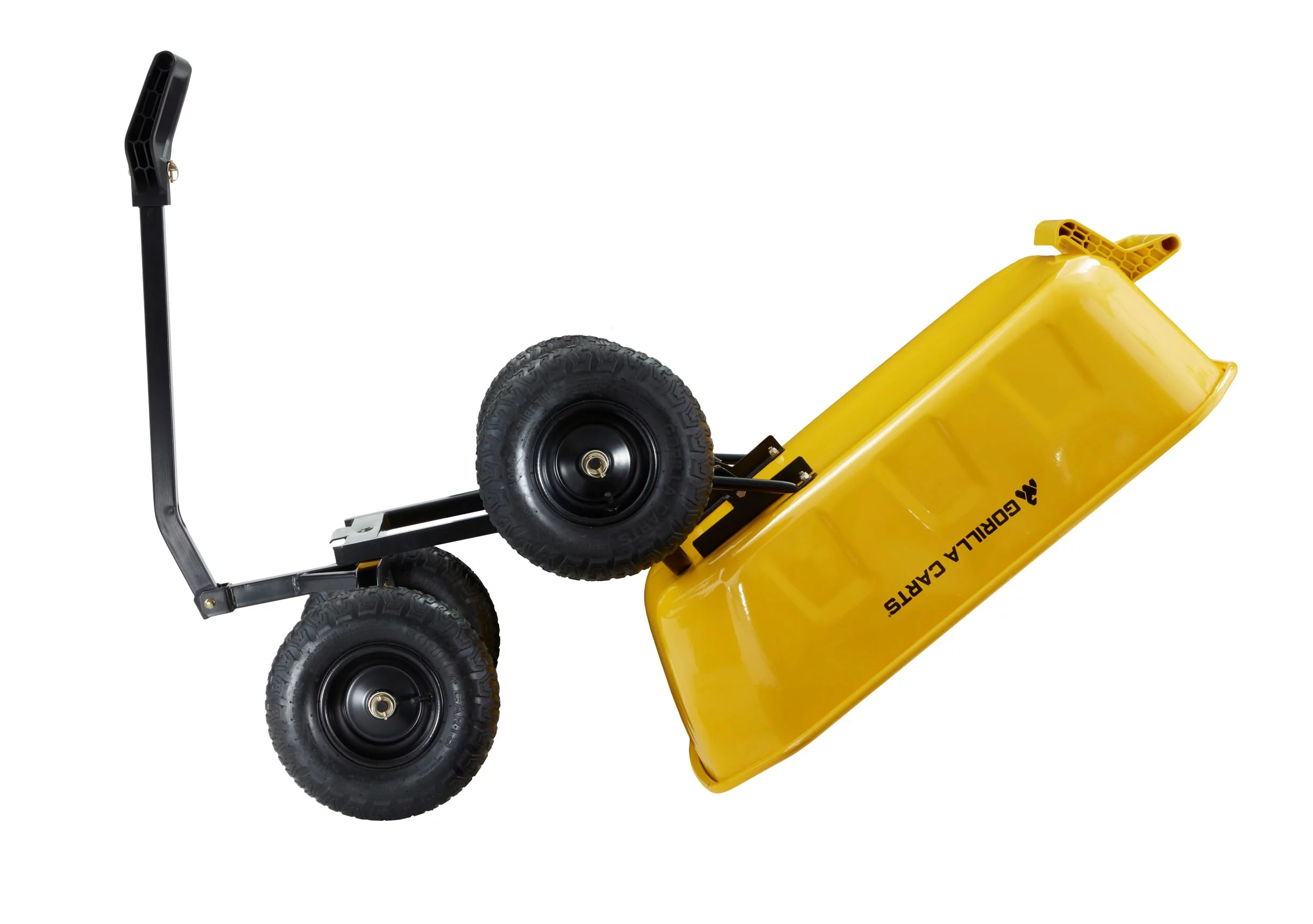 Gorilla Carts 8 Cu. Ft. Steel Dump Cart (Model #Gcsd-8), 39-inch x 28-inch Steel Bed, 1200 lbs. Capacity, 13-inch Pneumatic Tires
