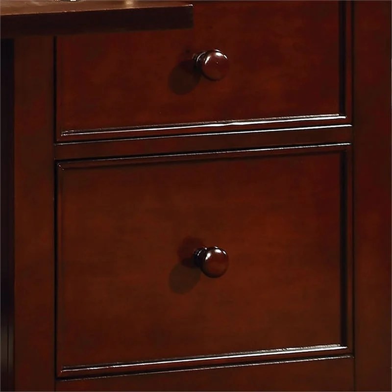Bowery Hill Transitional Solid Wood Kids Desk in Cherry Finish