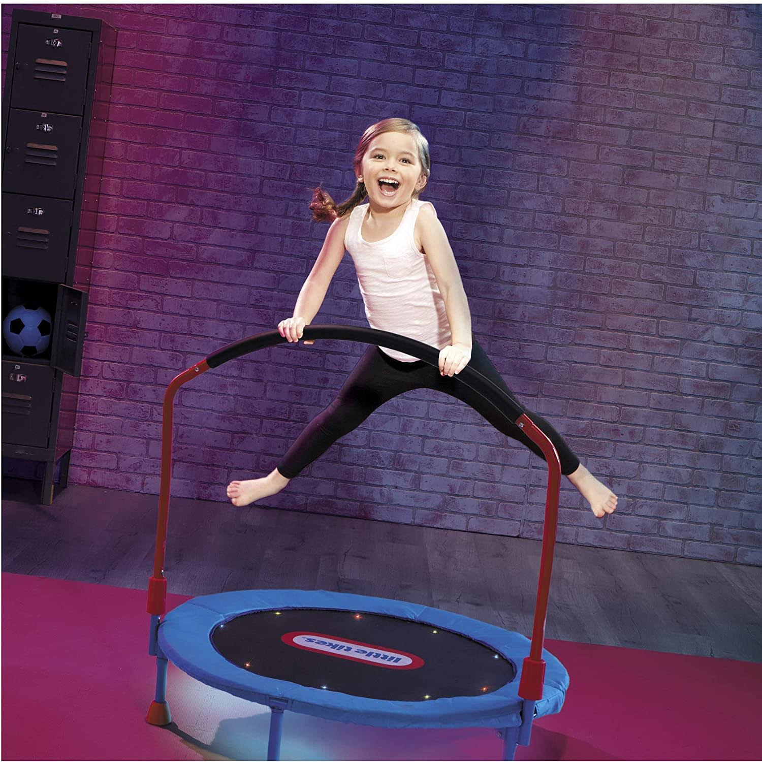 Little Tikes Light-Up 3-Foot Trampoline with Folding Handle for Kids Ages 3 to 6
