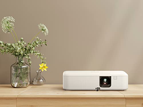 Epson EpiqVision Flex CO-FH02 Full HD 1080p Smart Streaming Portable Projector, 3-Chip 3LCD, 3,000 Lumen Color/White Brightness, Android TV, Bluetooth, 5W Speaker, Home Entertainment