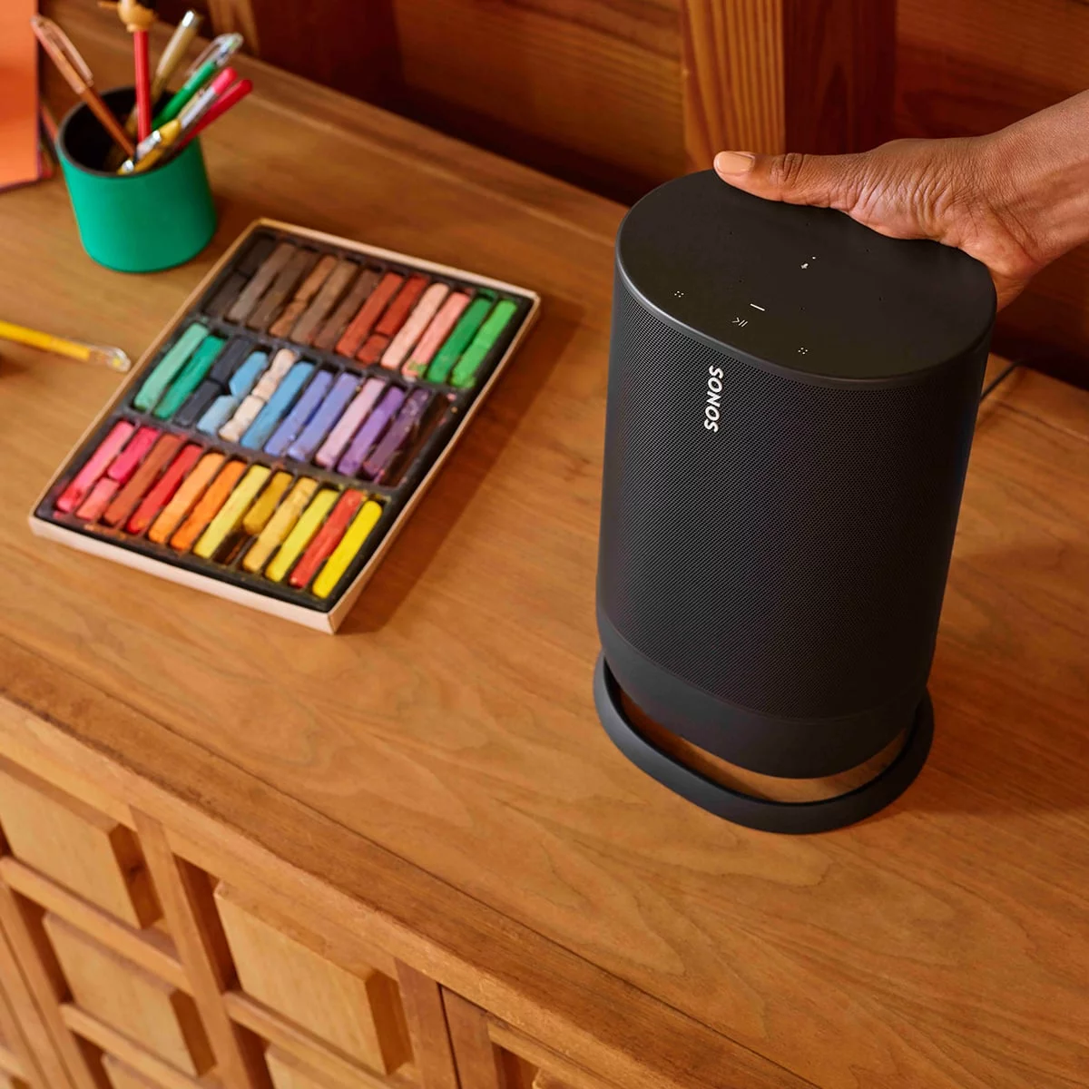 Sonos Move Portable Smart Battery-Powered Speaker with Bluetooth and Wi-Fi (Black)