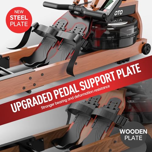 JOROTO Rowing Machines for Home Use, Foldable Rower Machine with Bluetooth Monitor, Tablet Holder Water Rowing Machine