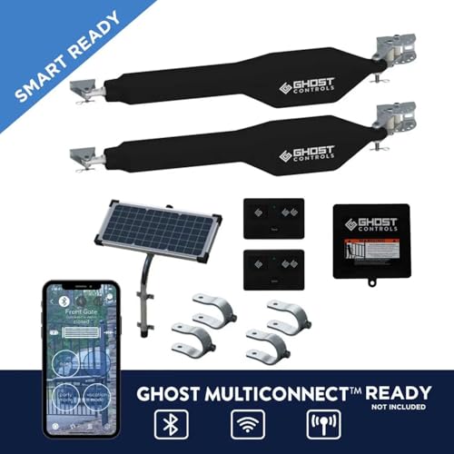 Ghost Controls Heavy-Duty Automatic Gate Opener Kit for Swing Gates with Long-Range Gate Opener Remote - Model TDS2