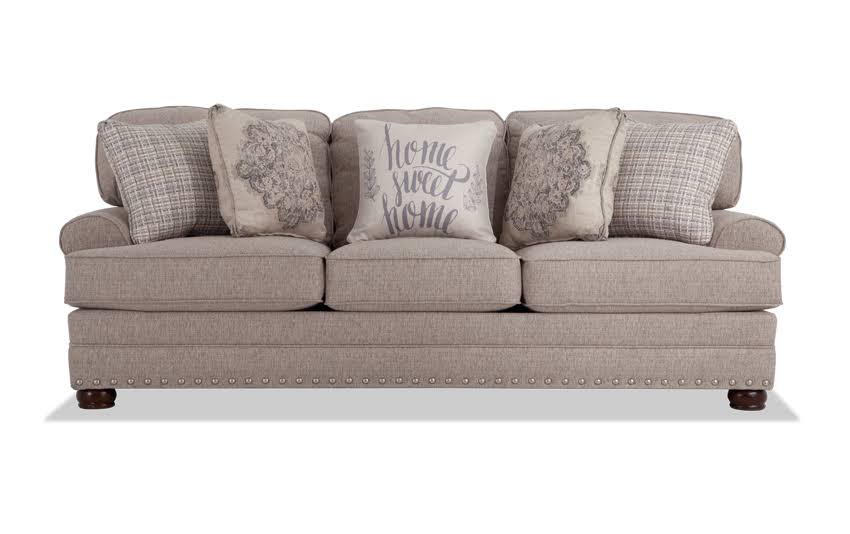 Charleston Sofa in Beige | Memory Foam | Traditional Sofas u0026 Couches Polyester by Bob&s Discount Furniture