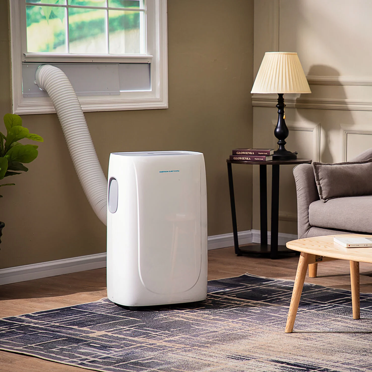 Emerson Quiet Kool Portable Air Conditioner with Heat for Rooms up to 550 Sq Ft | Smart AC with Wifi and Voice Control | With Timer, Sleep Mode, Remote, and LED Display