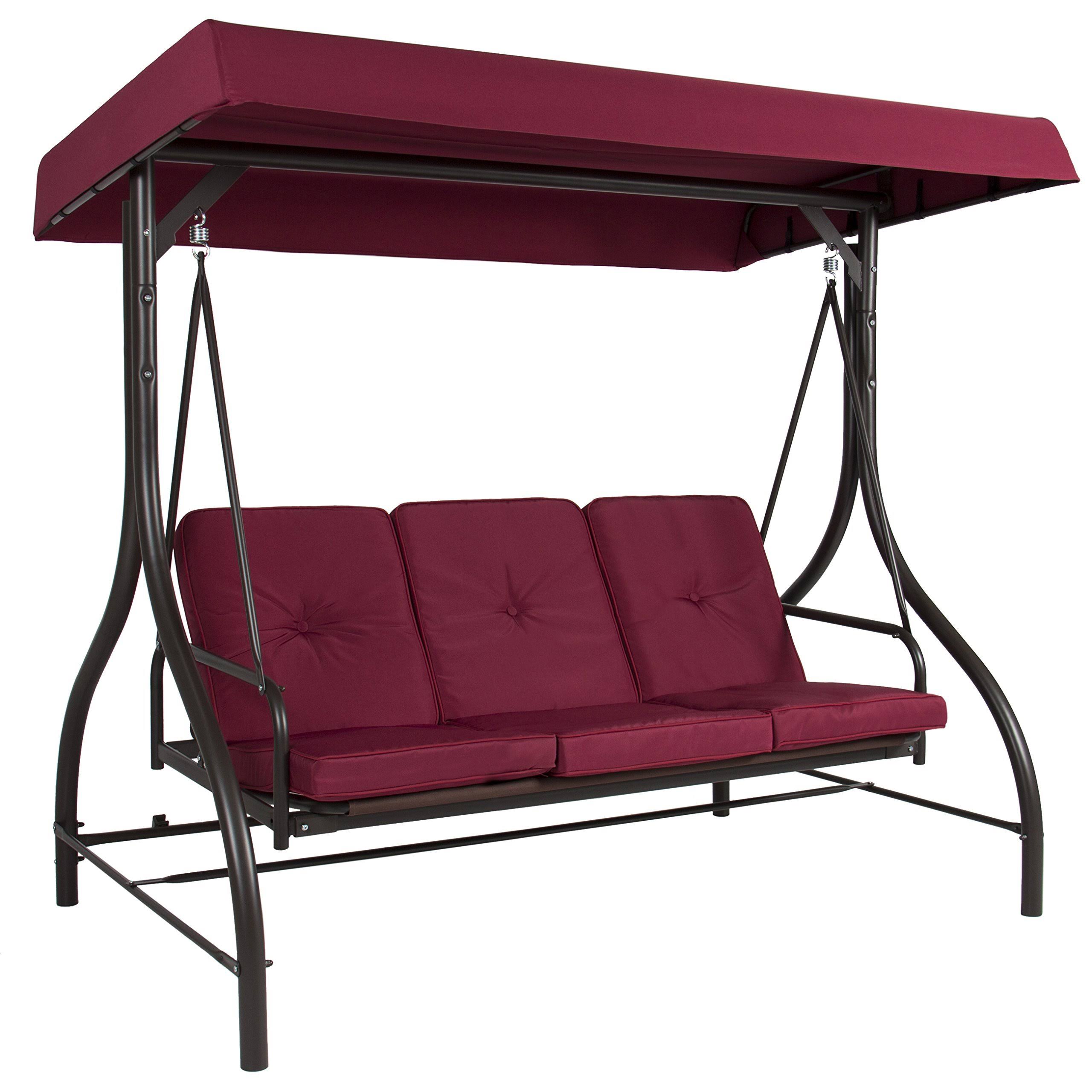 Best Choice Products 3-Seat Converting Outdoor Patio Canopy Swing Hammock