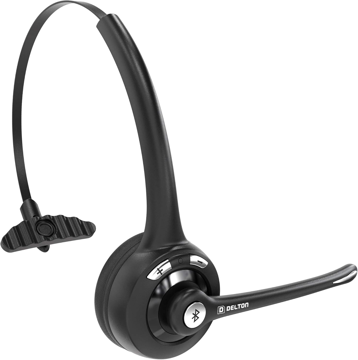 Delton Trucker Bluetooth Headset, Wireless Headphones w/Microphone, Headphones for Truck Driver, Wireless Over The Head Earpiece with Mic for Skype, Call Centers - 18Hrs