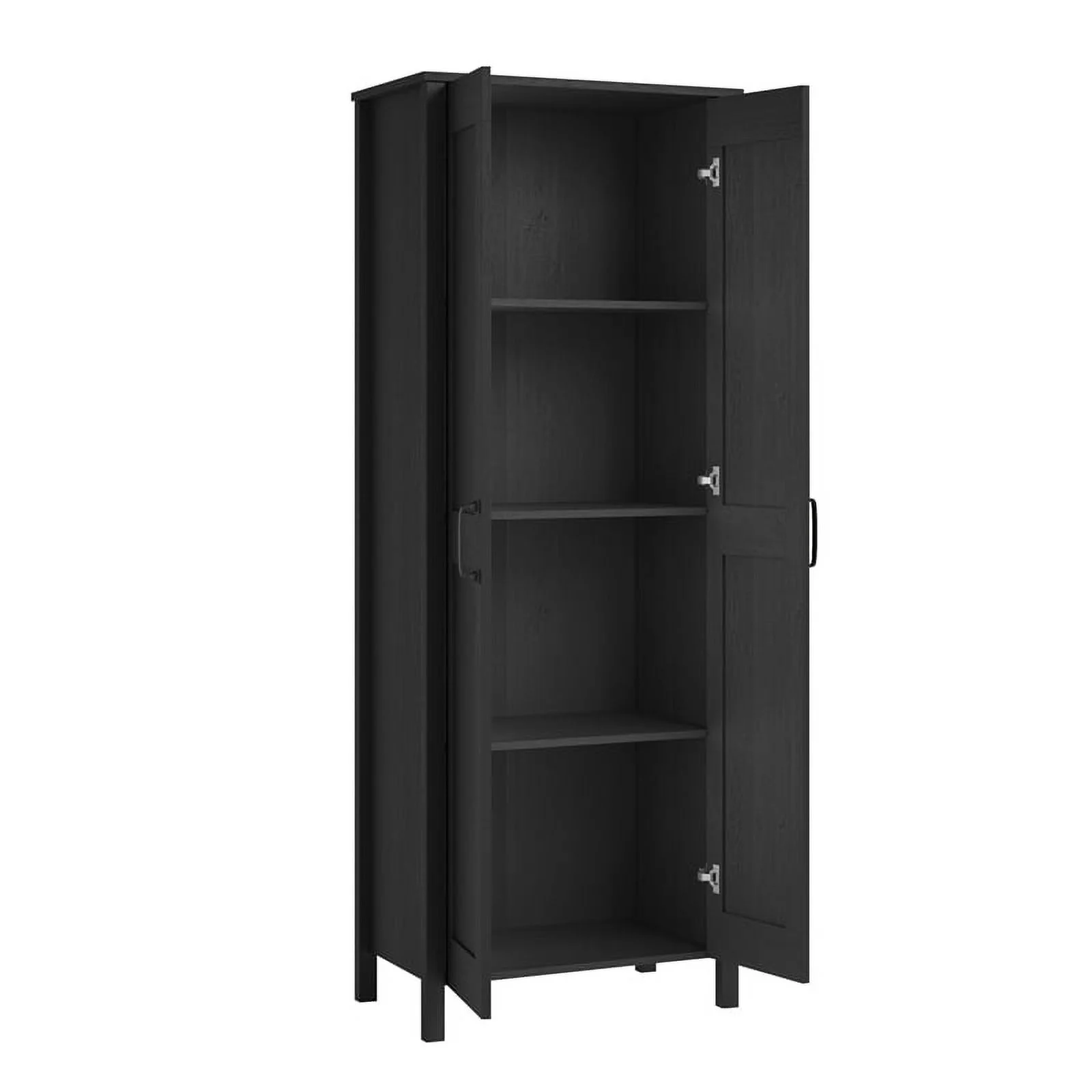 UrbanPro Engineered Wood 2-Door Storage Cabinet in Raven Oak Finish