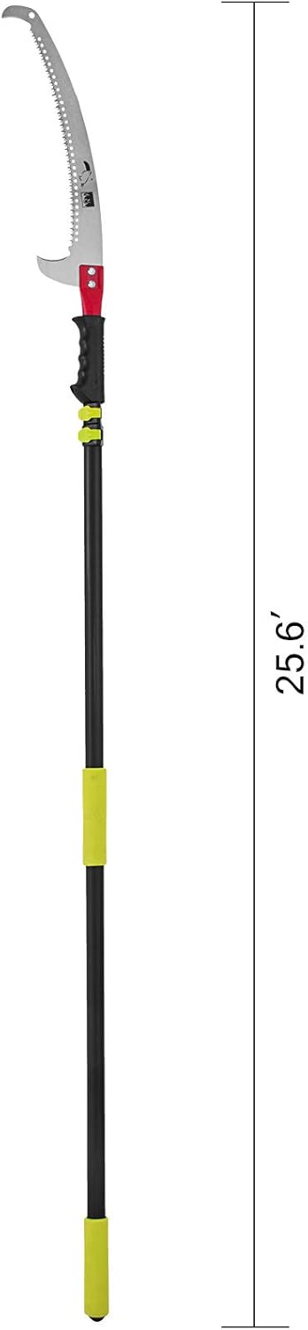 Happybuy 6-24 Foot Telescopic Pole Saw, Black