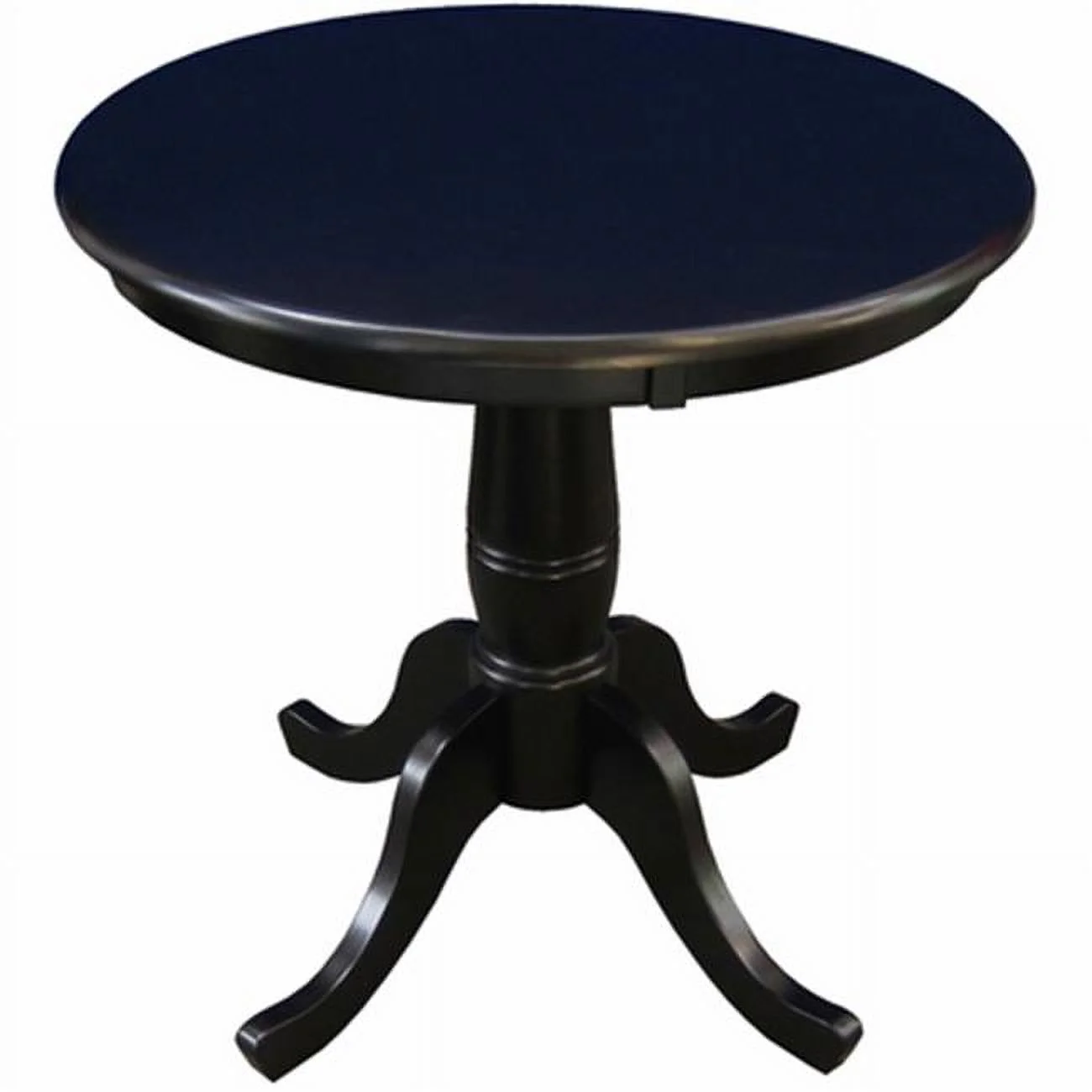 Round Top Pedestal Dining Table - Black - 30 in. Diam