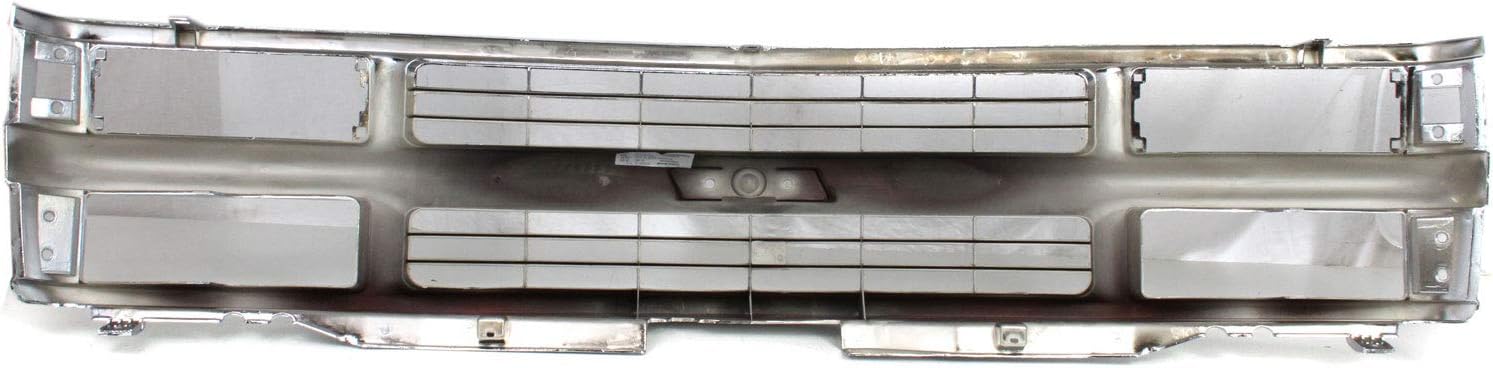 Evan-Fischer Grille Assembly Compatible with 1994-2000 Chevrolet K2500 and K3500 Chrome Shell and Insert Grille Plastic Cross bar insert