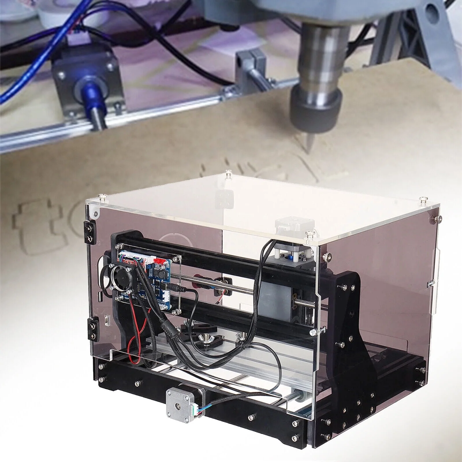 3 Axis 3D Desktop Mill Machine 3018-SE V2 CNC Router Engraver DIY Engraving Tool - Curated Treasures Market