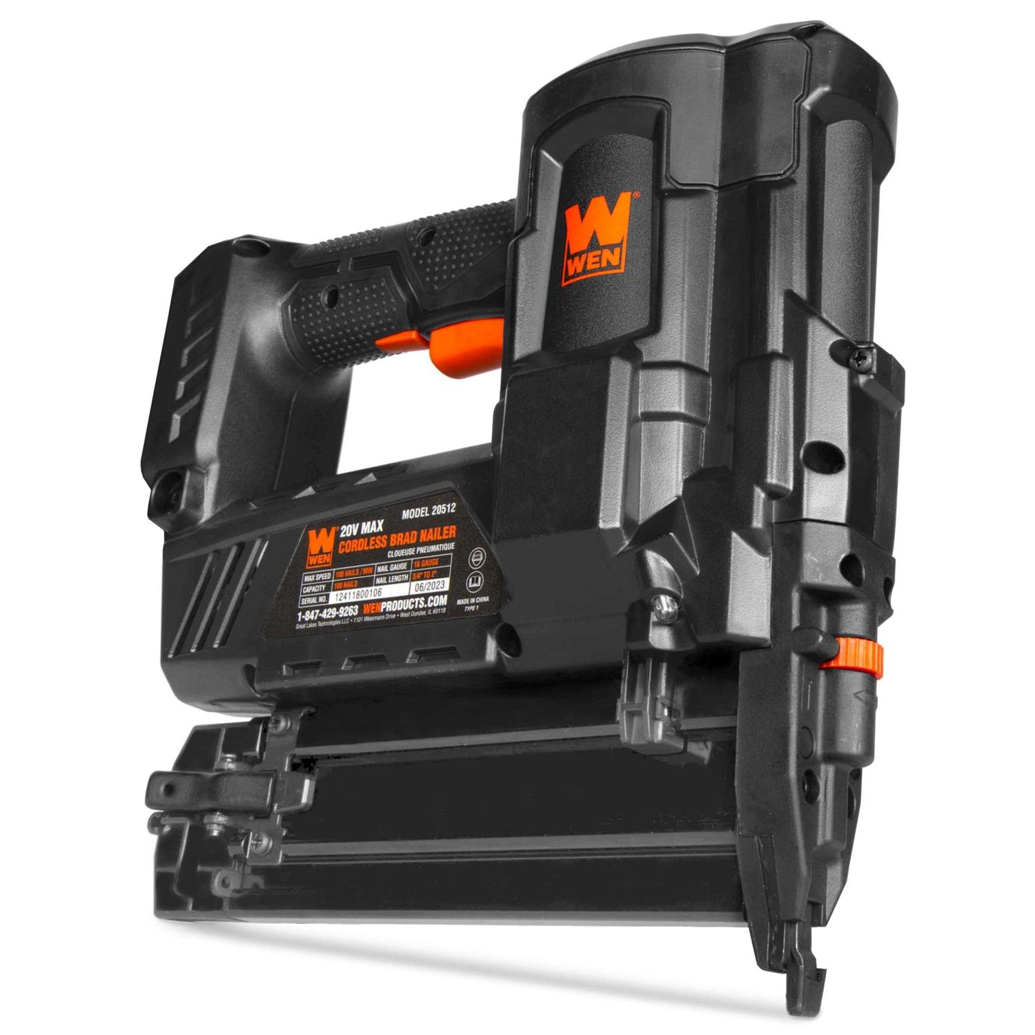 WEN 20V Max Cordless 18-Gauge Brad Nailer - Shop Hardware Tools Online Store