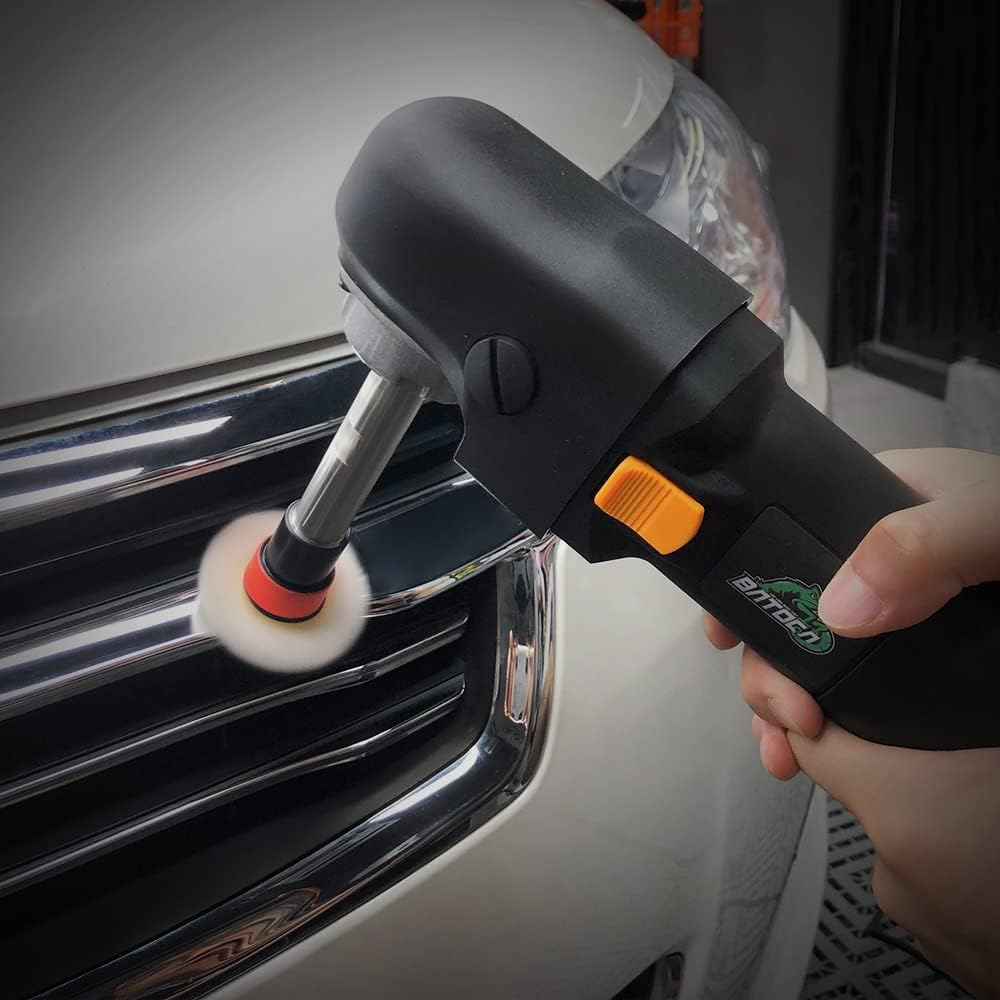 BATOCA Mini Buffer Polisher, 3 inch Rotary Polisher, 1inch-5inch Car Buffer Sets, 6-Level Speed Mini Polishing Machine, Car Polisher with Foam Polishing Pads, Polisher for Car Detailing