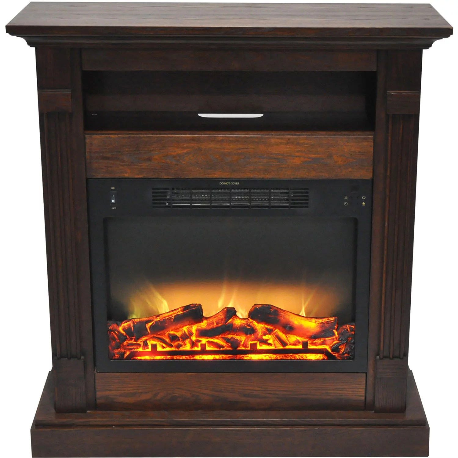 Cambridge Sienna 34" Electric Fireplace Mantel Heater with Enhanced Log and Grate Display - Curated Treasures Market