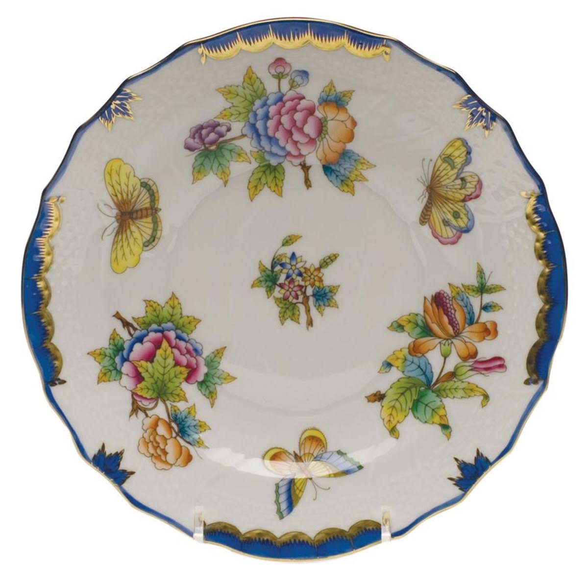 Herend Queen Victoria Blue Border Salad Plate