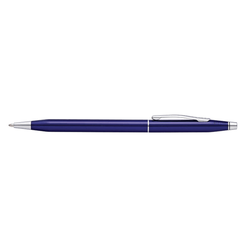 Cross Classic Century Translucent Blue Lacquer Ballpoint and Rollerball Pen Set