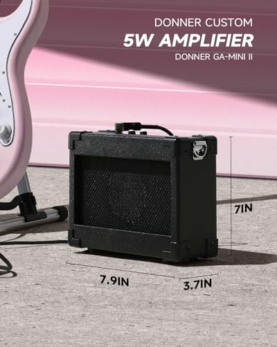DONNER DST-80 Electric Guitar 39” Beginner Electric Guitar Kit with Amp, Classic SSS Pickup Complete with Gig Bag, Tuner, Capo, Strap, Picks, and Free Online Lessons