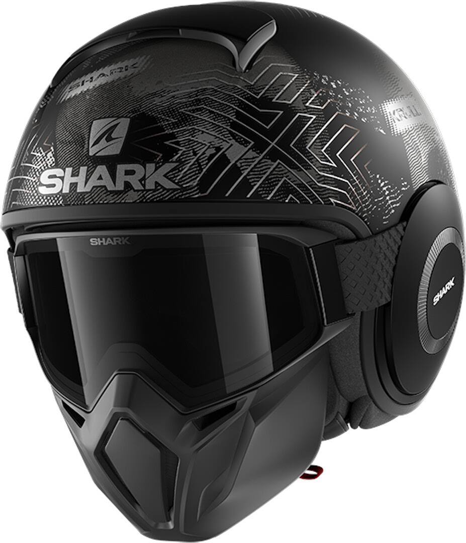 Shark - Helmet Street-Drak Krull Black / Green / Glitter - Size L